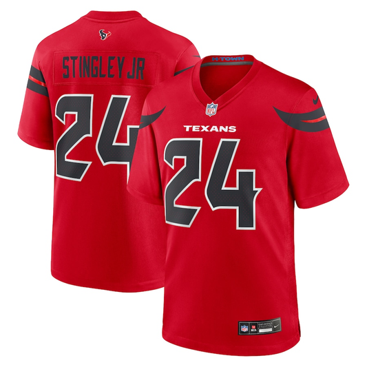 Men's Houston Texans Derek Stingley Jr. #24 Red Alternate Game Jersey