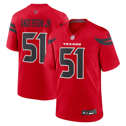 Men's Houston Texans Will Anderson Jr. #51 Red Alternate Game Jersey