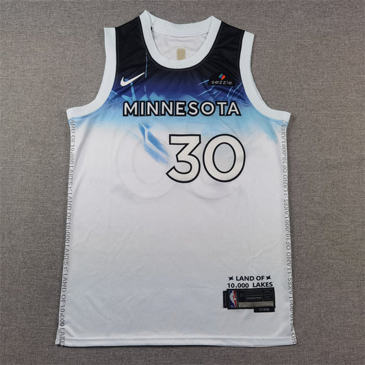 Men's Minnesota Timberwolves Julius Randle #30 White 2024/25 Swingman Player Jersey - City Edition