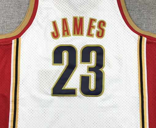 Men's Cleveland Cavaliers LeBron James #23 White 2003-04 Hardwood Classics Swingman Jersey