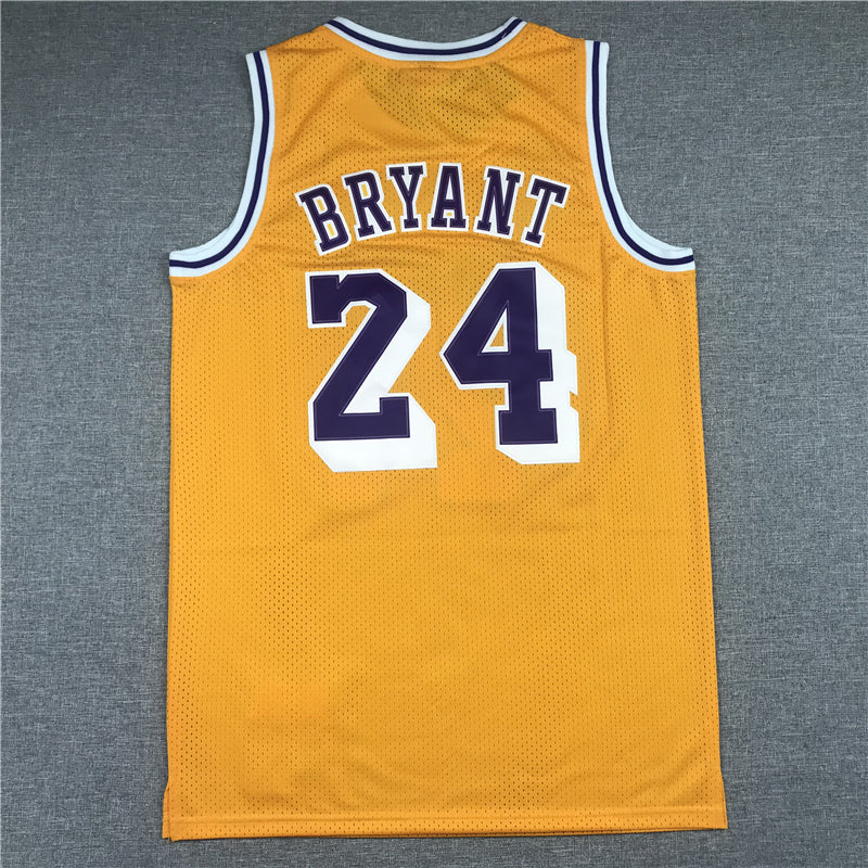 Men's Los Angeles Lakers Kobe Bryant #24 Gold 2007-08 Hardwood Classics Authentic Player Jersey