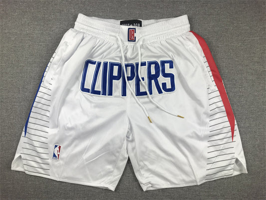 Men's LA Clippers White Association Edition Pocket Shorts