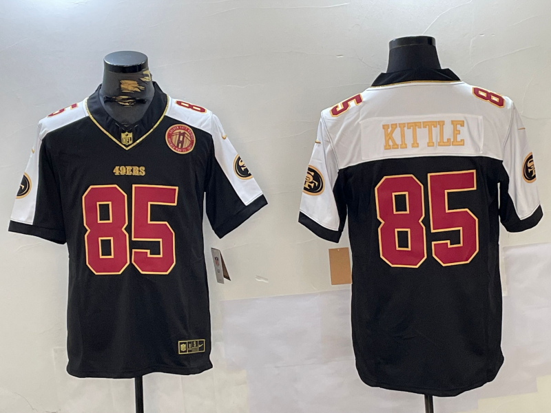 Men's San Francisco 49ers George Kittle #85 Black Alternate Player Jersey