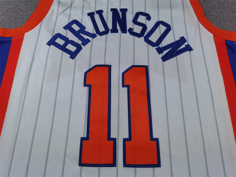 Men's New York Knicks Jalen Brunson #11 White 2024/25 Swingman Player Jersey - City Edition