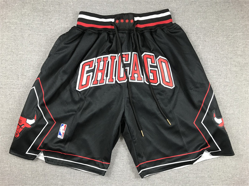 Men's Chicago Bulls Black Pocket Shorts