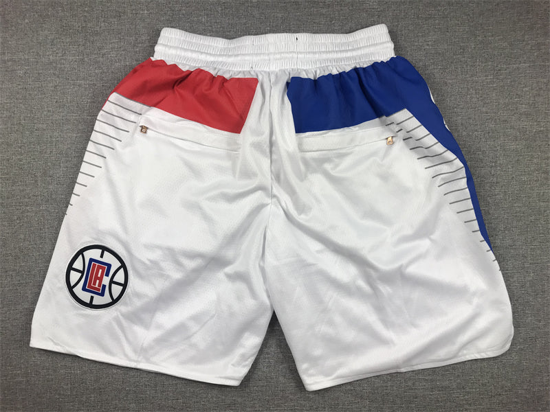 Men's LA Clippers White Association Edition Pocket Shorts