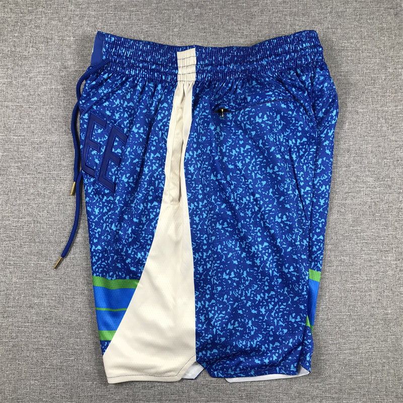 Men's Milwaukee Bucks Blue 2023/24 Pocket Shorts City Edition