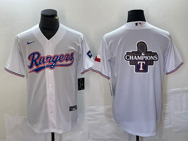 Men's Texas Rangers White Home Game Jersey