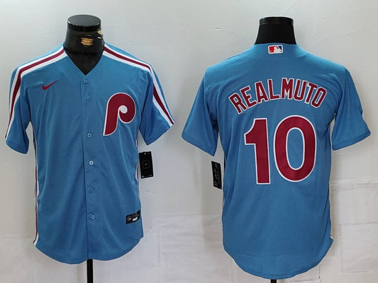 Men's Philadelphia Phillies J.T. Realmuto #10 Light Blue Alternate Limited Jersey