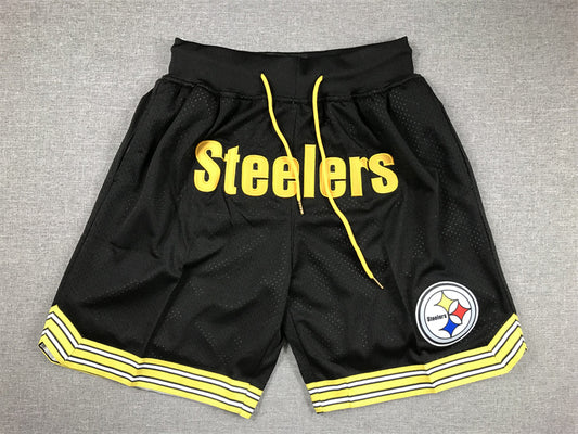 Men's Pittsburgh Steelers Black Pocket Shorts