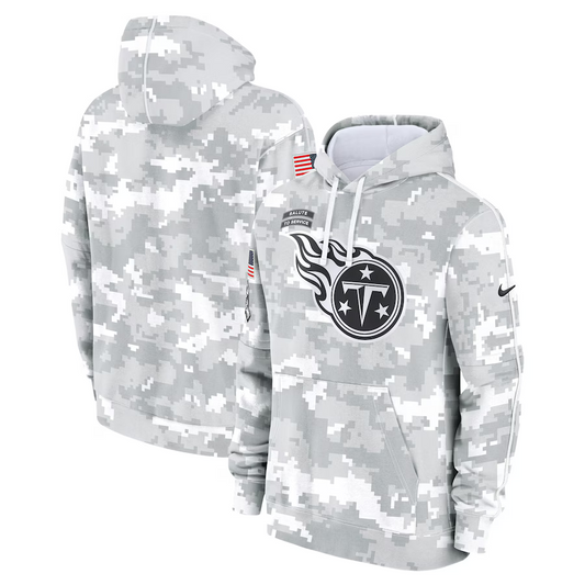 Men's Tennessee Titans Arctic Camo 2024 Salute to Service Club Fleece Pullover Hoodie