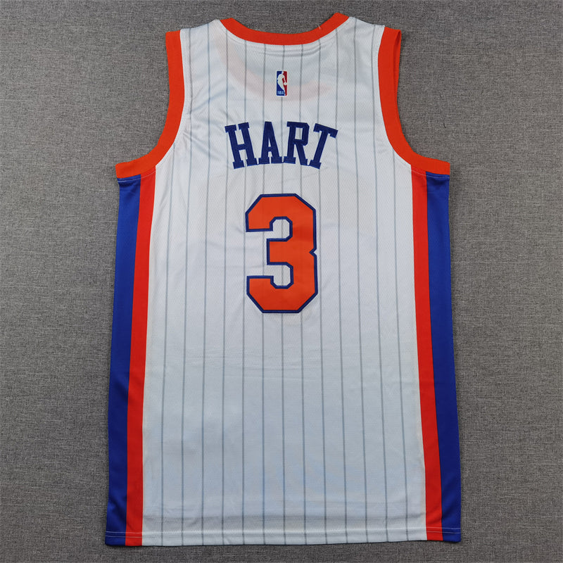 Men's New York Knicks Josh Hart #3 White 2024/25 Swingman Player Jersey - City Edition