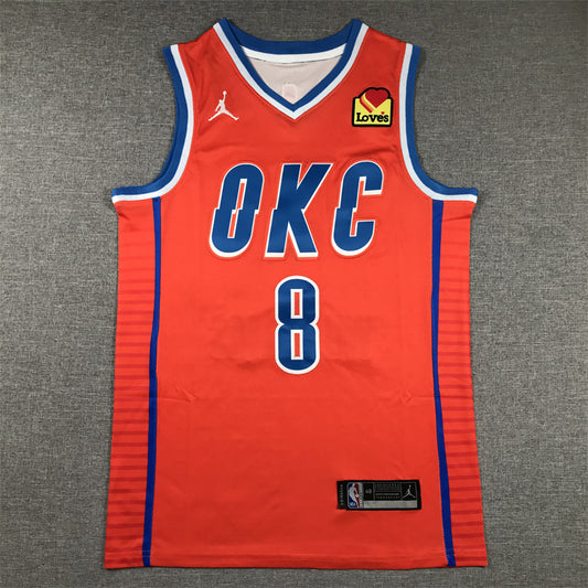 Men's Oklahoma City Thunder Jalen Williams #8 Orange 2022/23 Swingman Jersey - Statement Edition