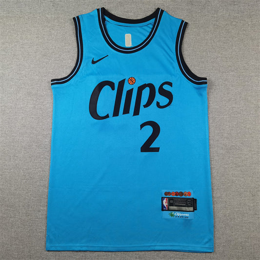 Men's LA Clippers Kawhi Leonard #2 Light Blue 2024/25 Swingman Player Jersey - City Edition