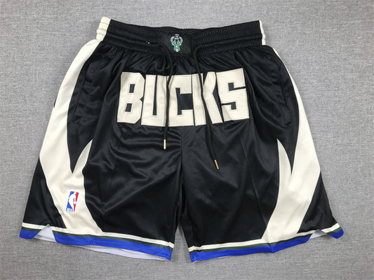 Men's Milwaukee Bucks Black Statement Edition Pocket Shorts