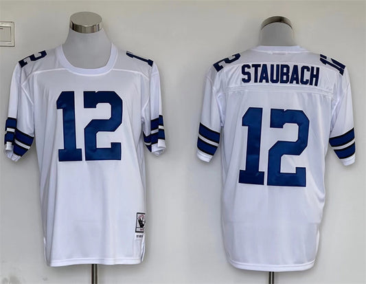 Men's Dallas Cowboys Roger Staubach Mitchell & Ness White Legacy Replica Jersey