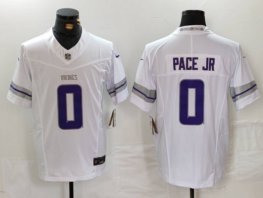 Men's Minnesota Vikings Ivan Pace Jr #0 White Alternate Vapor F.U.S.E. Elite Player Jersey