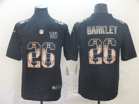 Men's New York Giants #26 Saquon Barkley Black Player Fashion Jersey