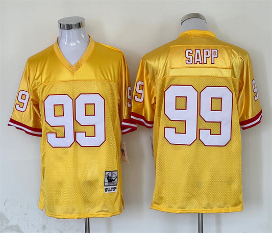 Men's Tampa Bay Buccaneers Warren Sapp Mitchell & Ness Yellow Legacy Replica Jersey