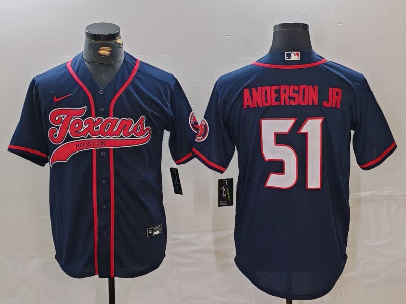 Men's Houston Texans Will Anderson Jr. #51 Navy Player Jersey