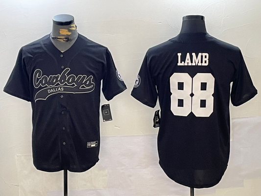 Men's Dallas Cowboys CeeDee Lamb #88 Black Alternate Player Jersey