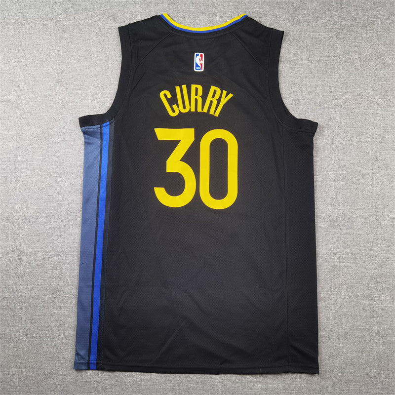 Men's Golden State Warriors Stephen Curry #30 Black 2024/25 Swingman Jersey - Statement Edition