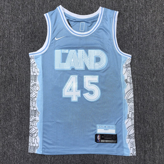 Men's Cleveland Cavaliers Donovan Mitchell #45 Light Blue 2024/25 Swingman Jersey - City Edition