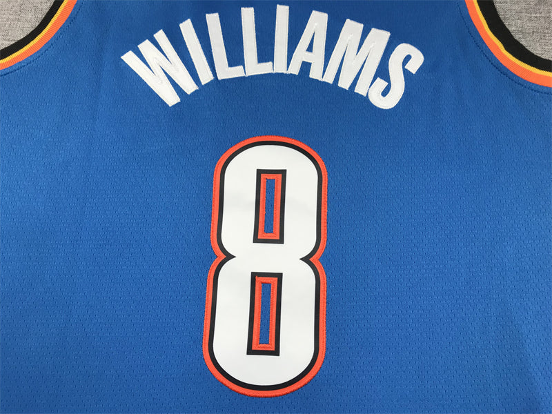 Men's Oklahoma City Thunder Jalen Williams #8 Blue Swingman Jersey - Icon Edition