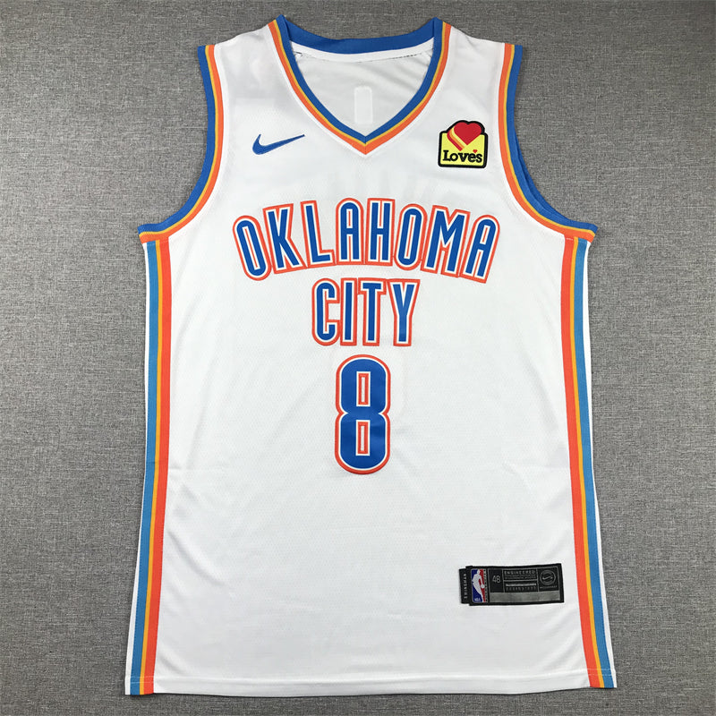 Men's Oklahoma City Thunder Jalen Williams #8 White Swingman Jersey - Association Edition