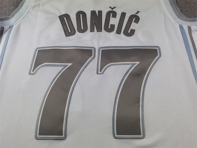 Men's Dallas Mavericks Luka Doncic #77 White 2024/25 Swingman Player Jersey - City Edition