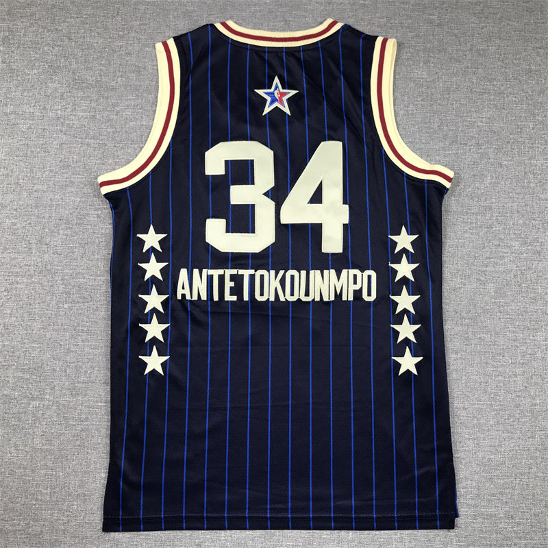 Men's Milwaukee Bucks Giannis Antetokounmpo #34 Navy 2024 NBA All-Star Game Swingman Jersey