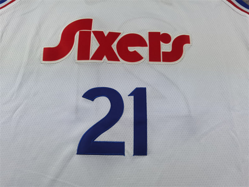 Men's Philadelphia 76ers Joel Embiid #21 White 2024/25 Swingman Player Jersey - City Edition