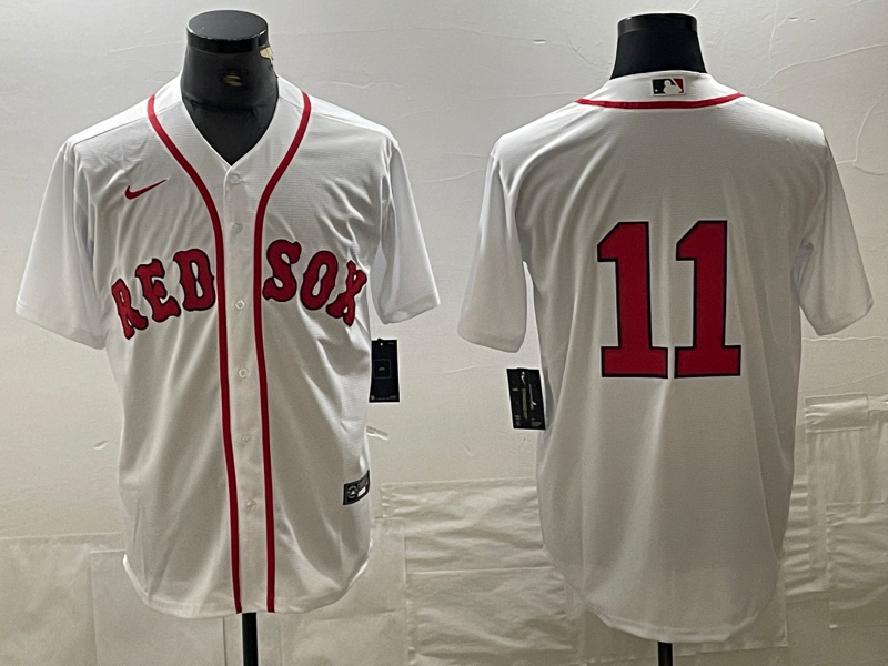 Men's Boston Red Sox Rafael Devers #11 White Home Limited Player Jersey