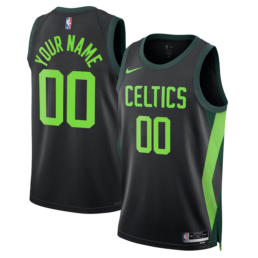 Men's Boston Celtics Black 2024/25 Custom Swingman Jersey - City Edition