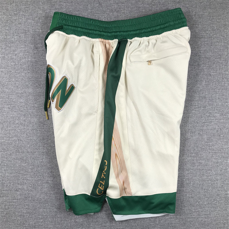 Men's Boston Celtics White 2023/24 Pocket Shorts City Edition