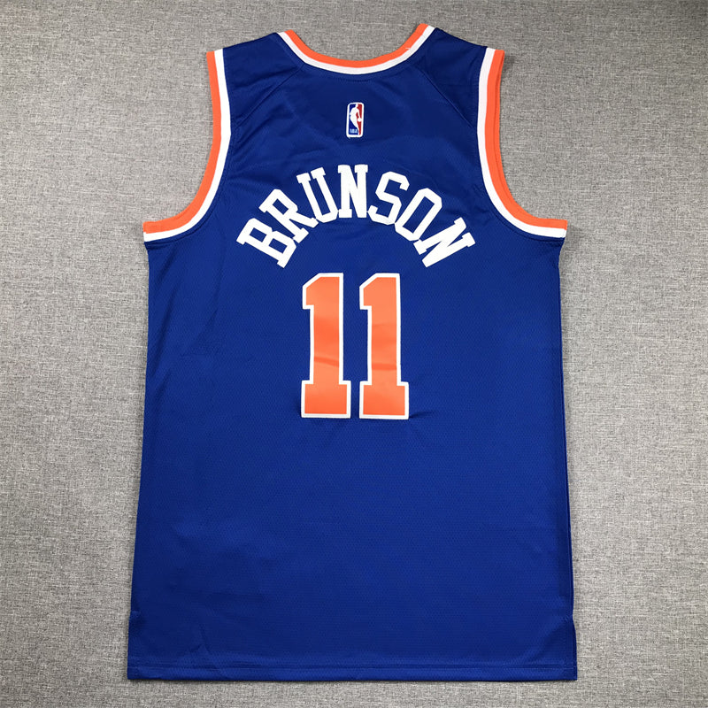 Men's New York Knicks Jalen Brunson #11 Blue Swingman Jersey - Icon Edition