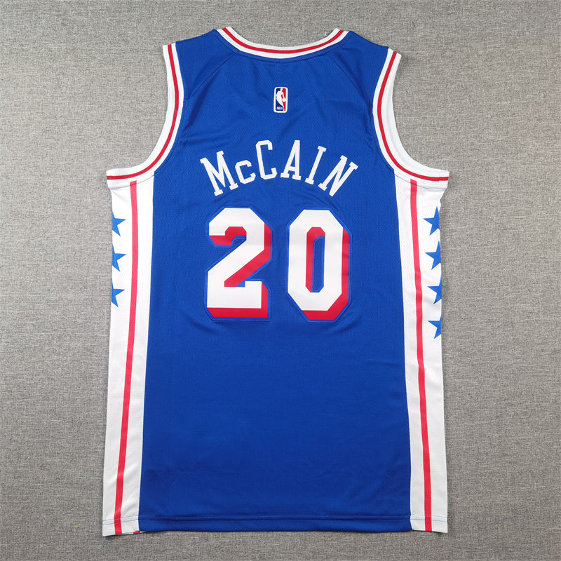 Men's Philadelphia 76ers Jared McCain #20 Royal Swingman Jersey - Icon Edition