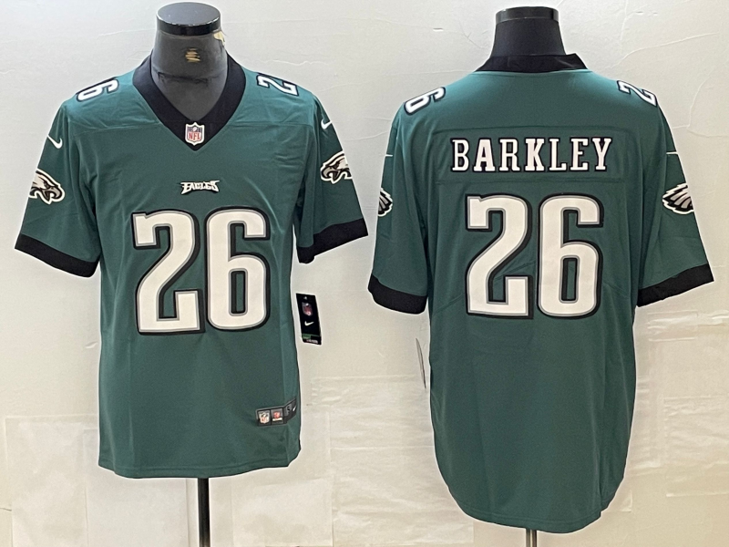 Men's Philadelphia Eagles Saquon Barkley #26 Midnight Green Player Jersey