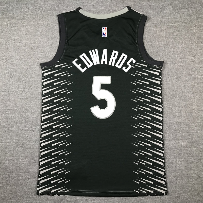 Men's Minnesota Timberwolves Anthony Edwards #5 Gray Swingman Player Jersey