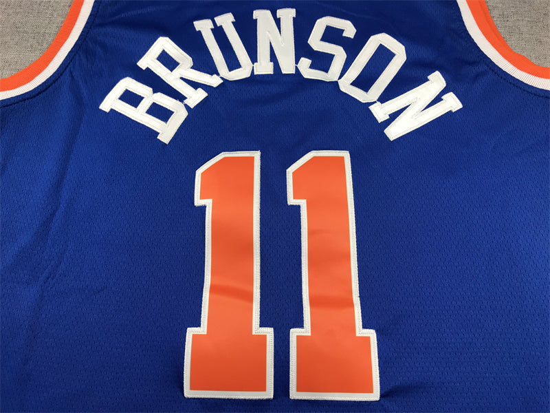 Men's New York Knicks Jalen Brunson #11 Blue Swingman Jersey - Icon Edition