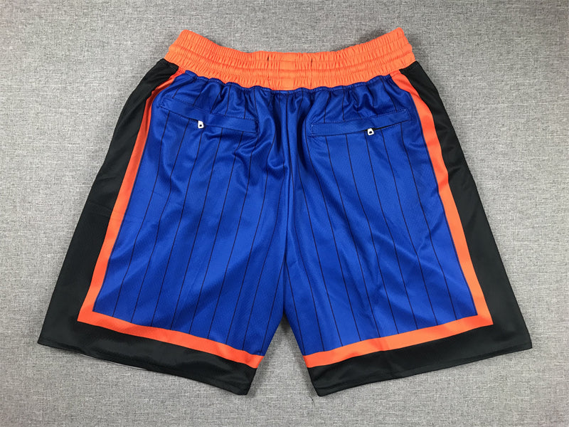 Men's New York Knicks Blue City Edition Pocket Shorts