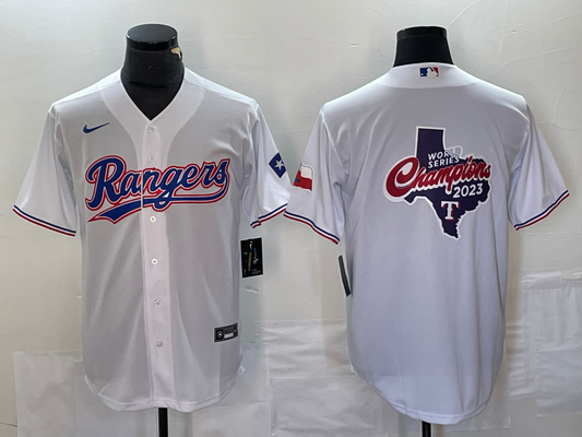 Men's Texas Rangers White Home Limited Jersey