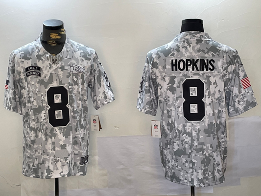 Men's Kansas City Chiefs DeAndre Hopkins #8 Arctic Camo 2024 Salute to Service Limited Jersey