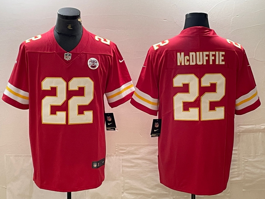 Men's Kansas City Chiefs Trent McDuffie #22 Red Game Player Jersey