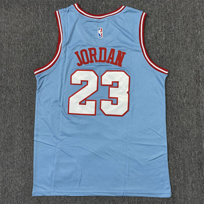 Men's Chicago Bulls Michael Jordan #23 Blue Swingman Jersey