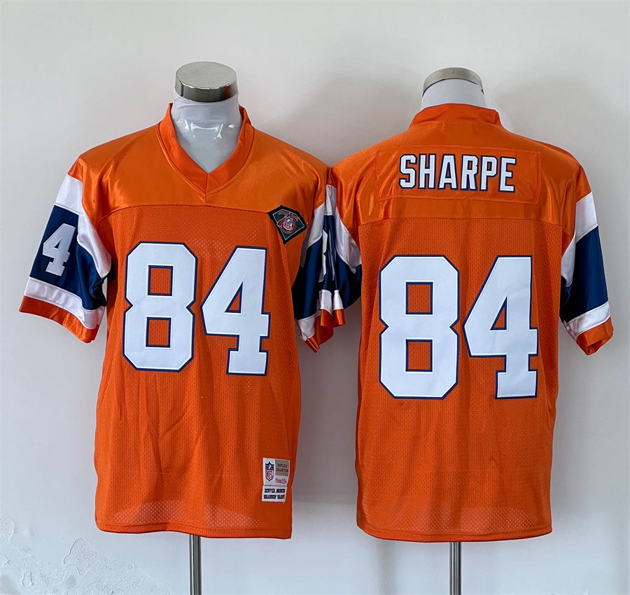 Men's Denver Broncos Shannon Sharpe Mitchell & Ness Orange Legacy Replica Jersey