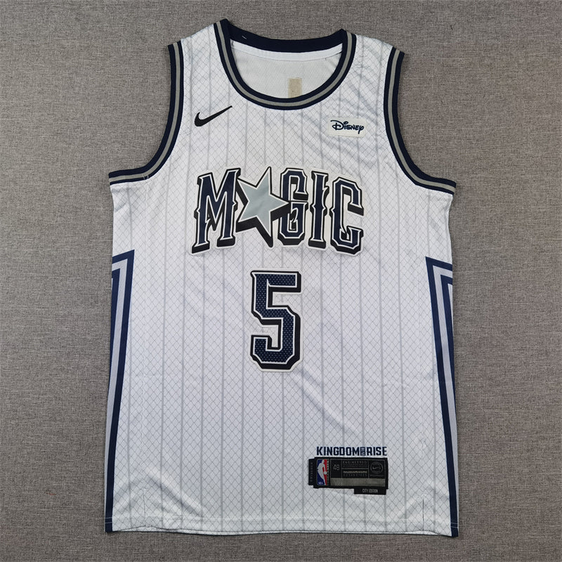 Men's Orlando Magic Paolo Banchero #5 Silver 2024/25 Swingman Player Jersey - City Edition