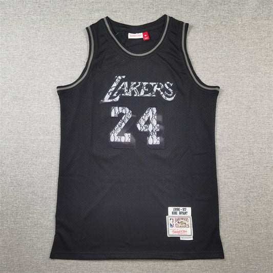 Men's Los Angeles Lakers Kobe Bryant #24 Black 1996/97 Hardwood Classics Swingman Jersey