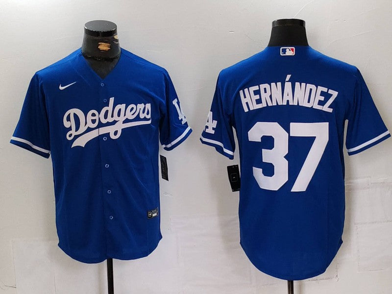 Men's Los Angeles Dodgers Teoscar Hernandez #37 Royal Replica Player Jersey