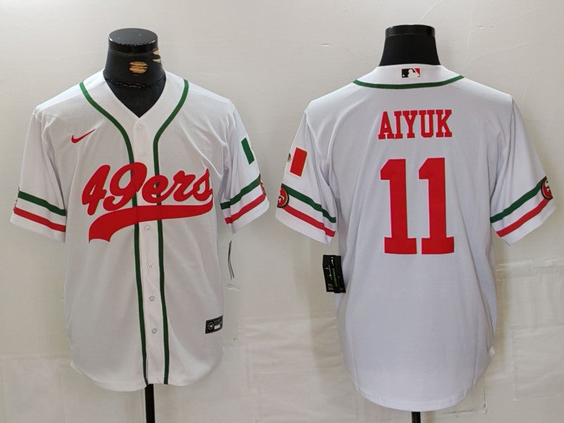 Men's San Francisco 49ers Brandon Aiyuk #11 White Player Jersey